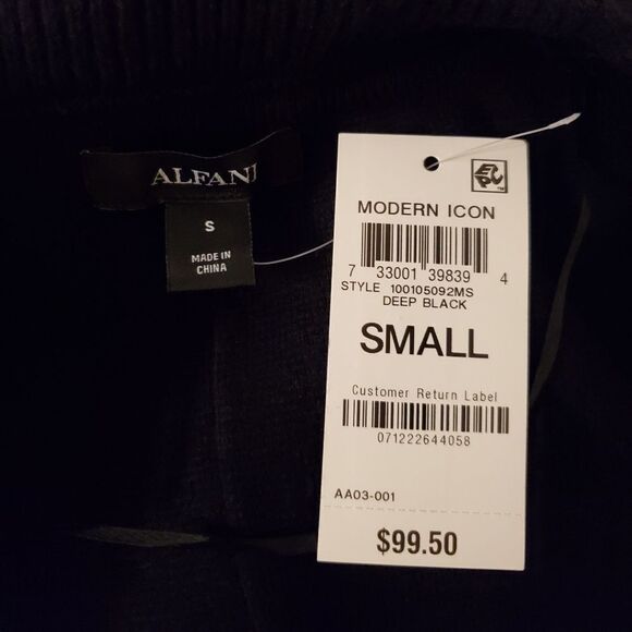 Alfani Shawl-Collar Short-Sleeve Cardigan size Small in Black - NEW - Picture 10 of 12